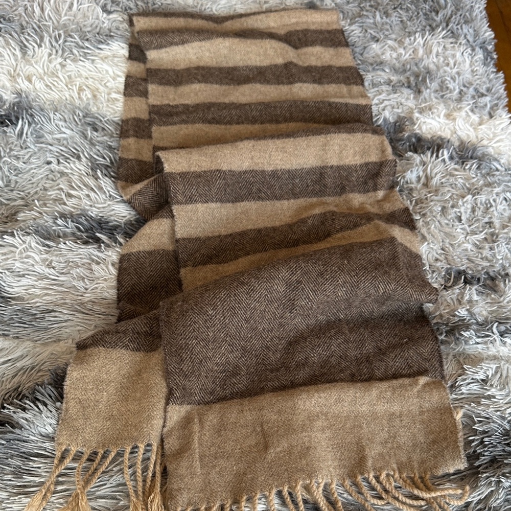 ***Striped Brown and Tan Scarf
